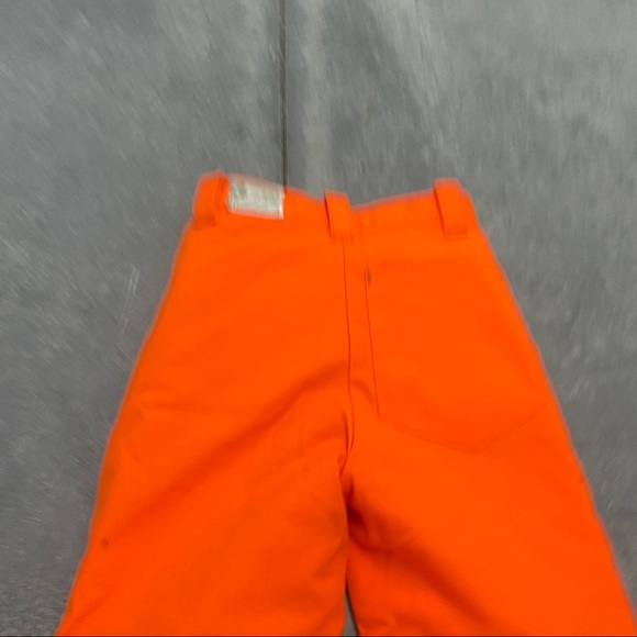 Vintage 70s American field hunting orange insulated high rise pants M - Picture 8 of 8